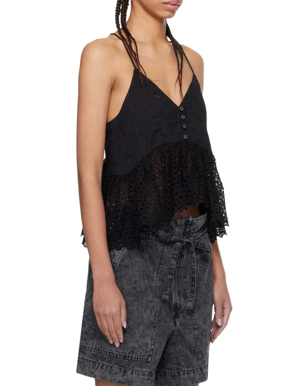 Sogane Broderie-Anglaise Sleeveless Top