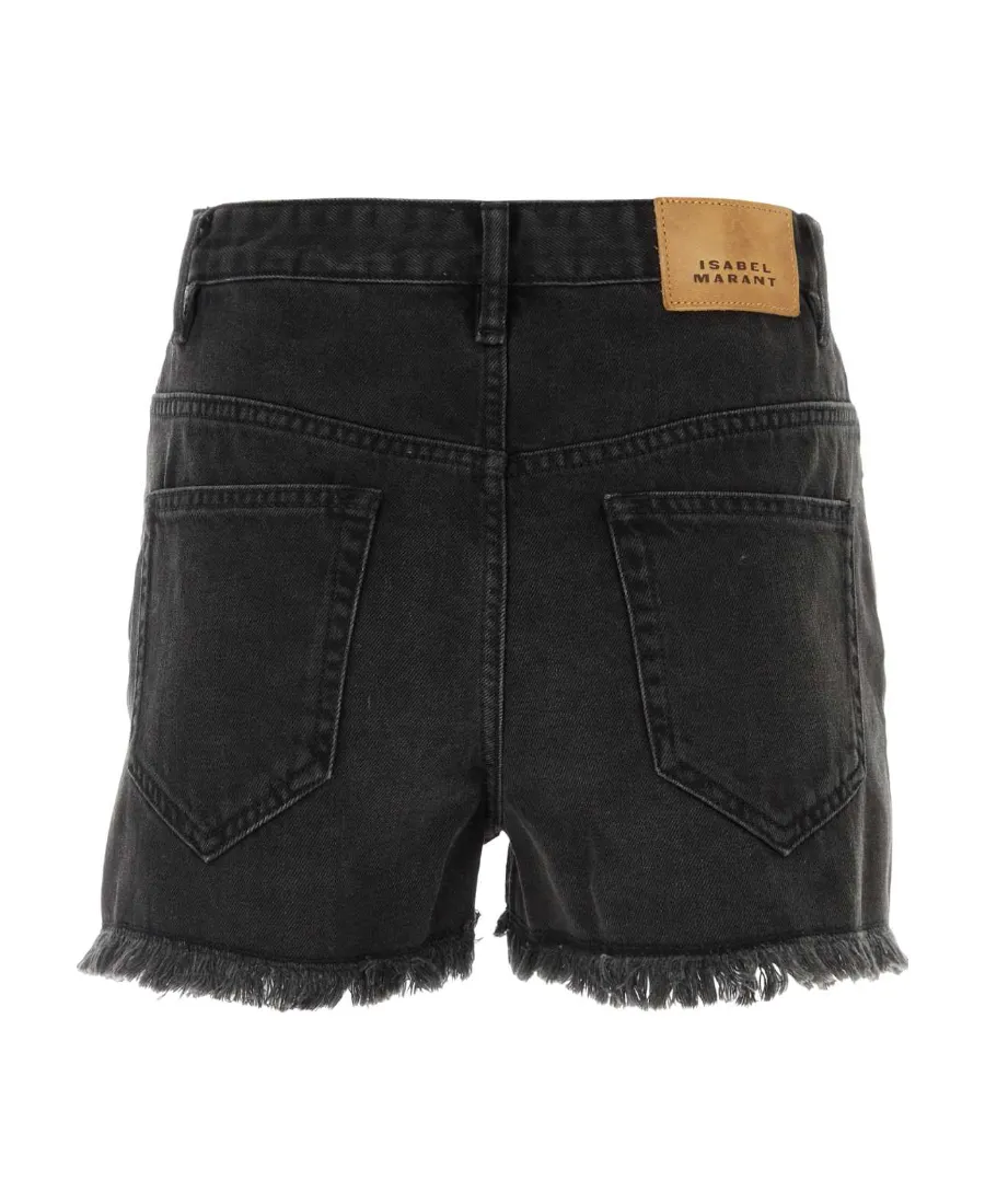 Lesia Logo Patch Denim Shorts