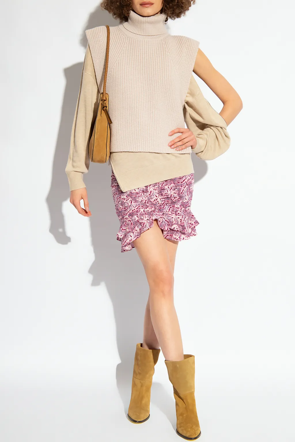 Milendi Ruched Detailed Mini Skirt