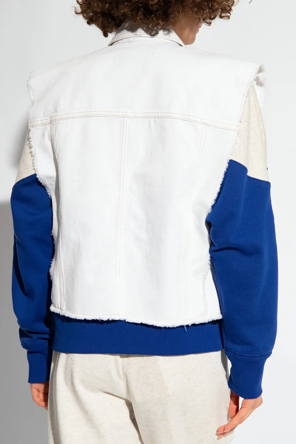 Tyra Raw-Cut Edge Denim Vest
