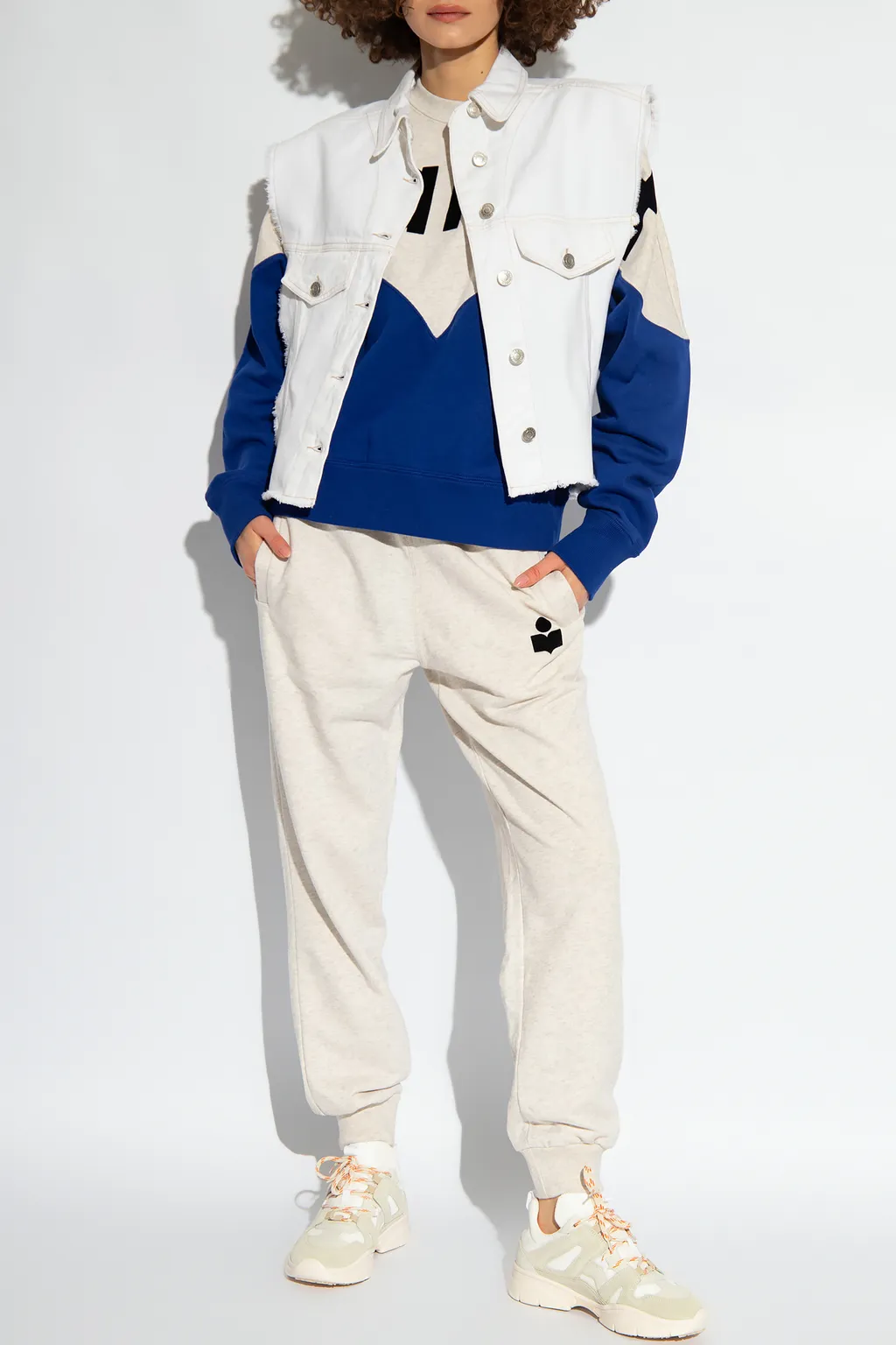 Tyra Raw-Cut Edge Denim Vest