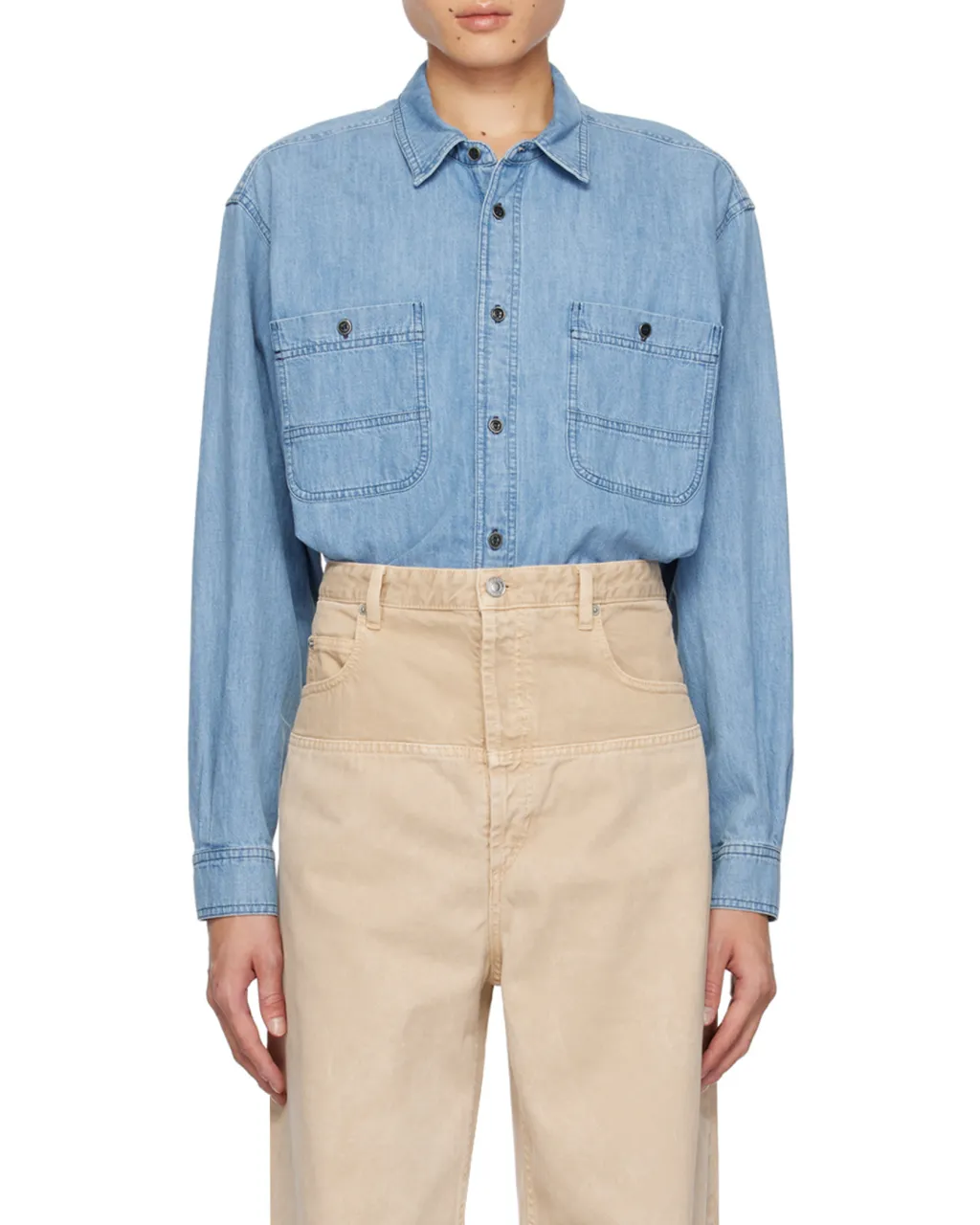 Long-Sleeved Button-Up Shirt