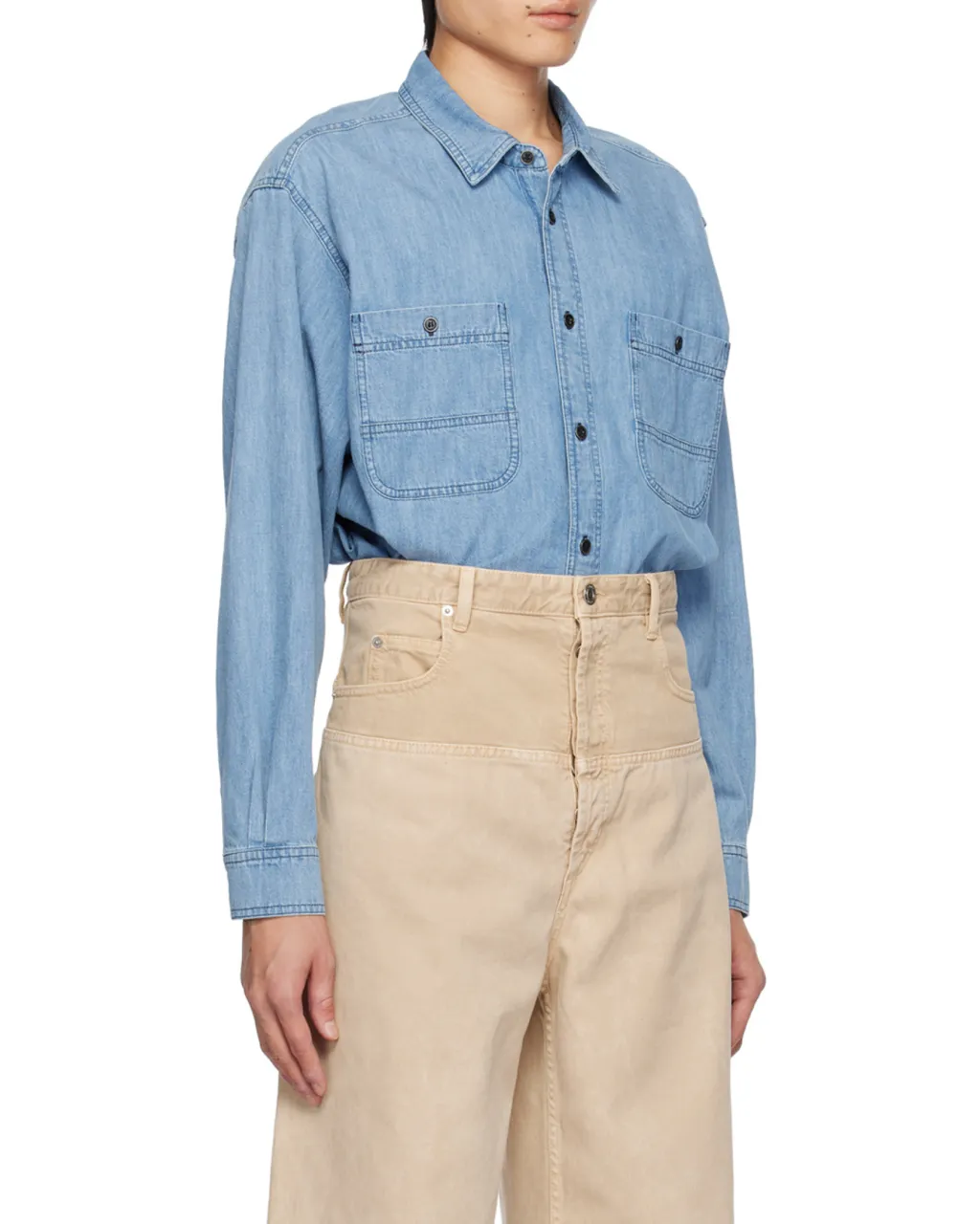 Long-Sleeved Button-Up Shirt