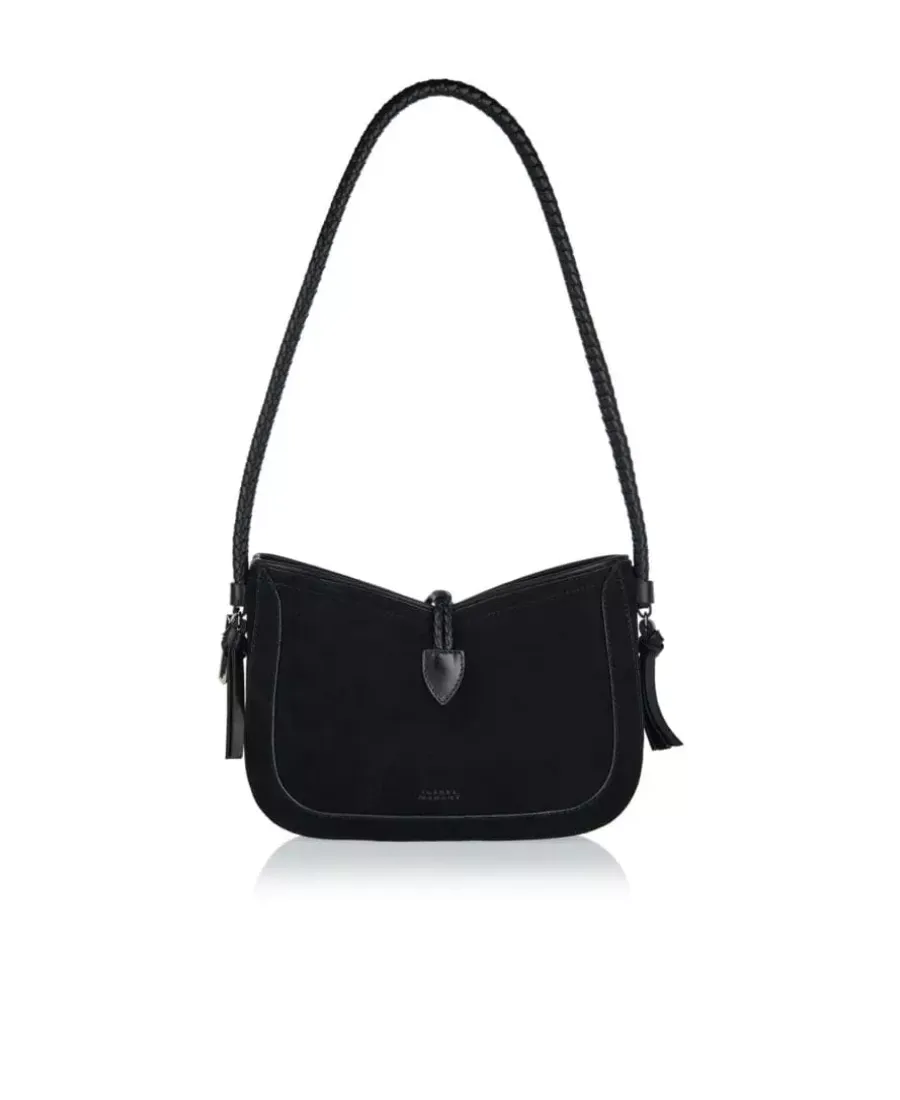 Logo Embossed Embellished Shoulder Bag