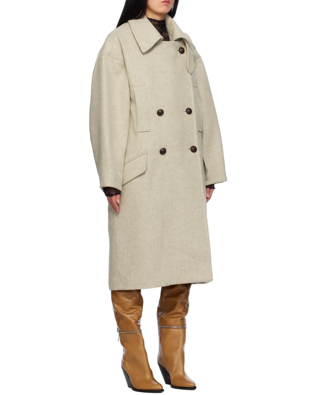Oversized Double-Breasted Coat