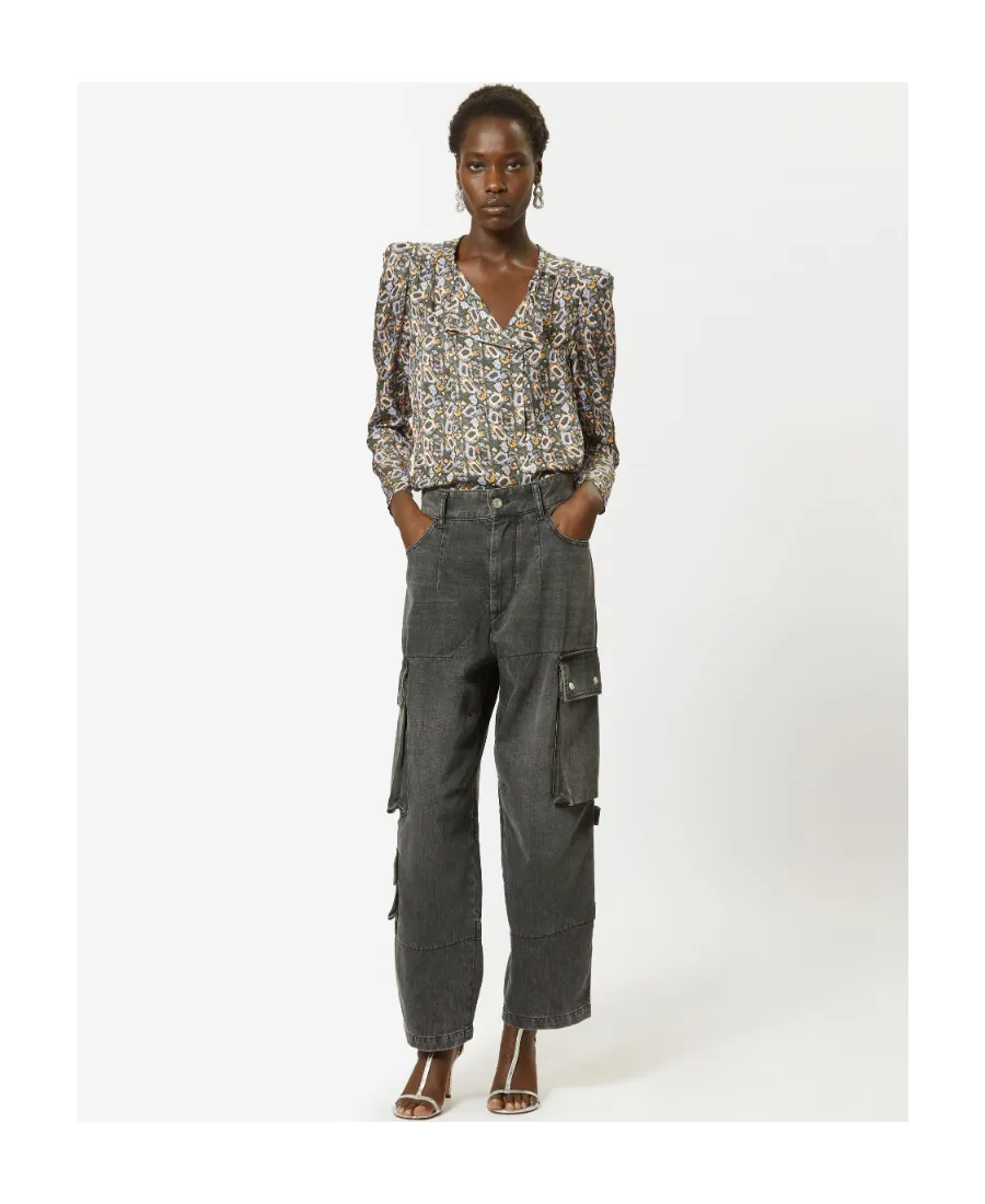 Lensy Long-Sleeved Floral-Printed Blouse