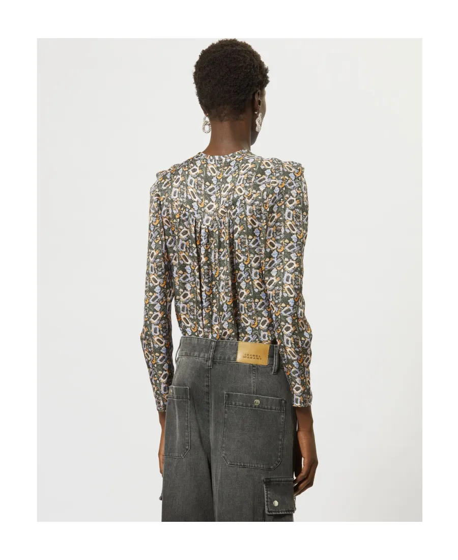 Lensy Long-Sleeved Floral-Printed Blouse