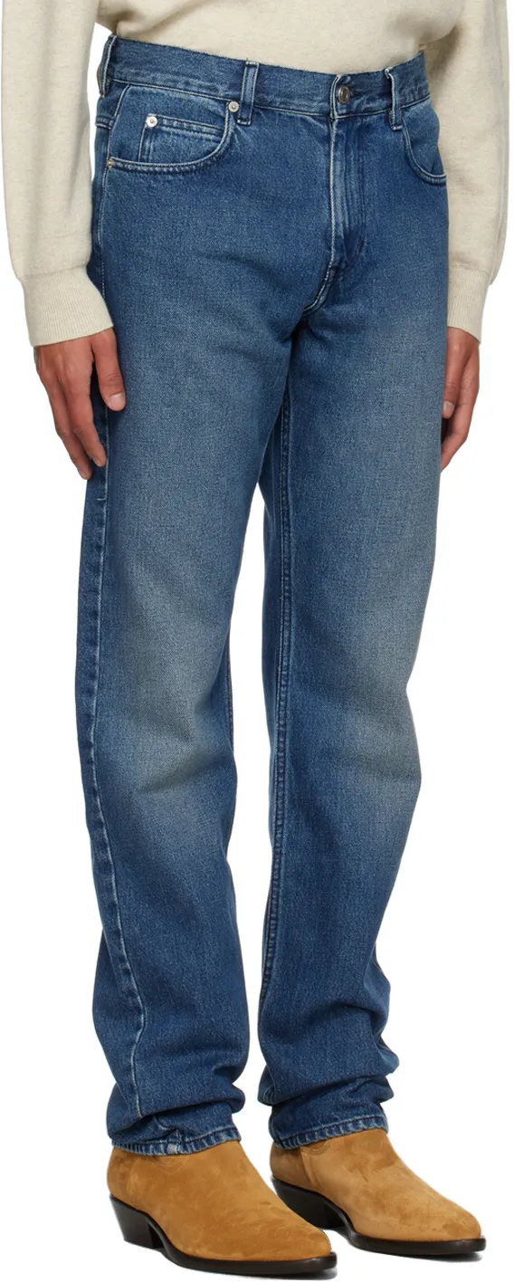 Logo-Patch Straight-Leg Jeans