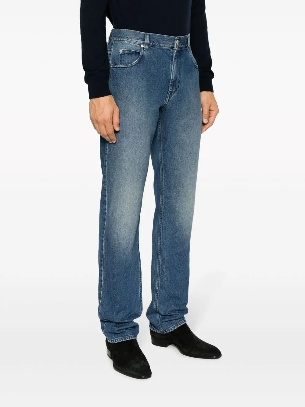 Logo-Patch Straight-Leg Jeans
