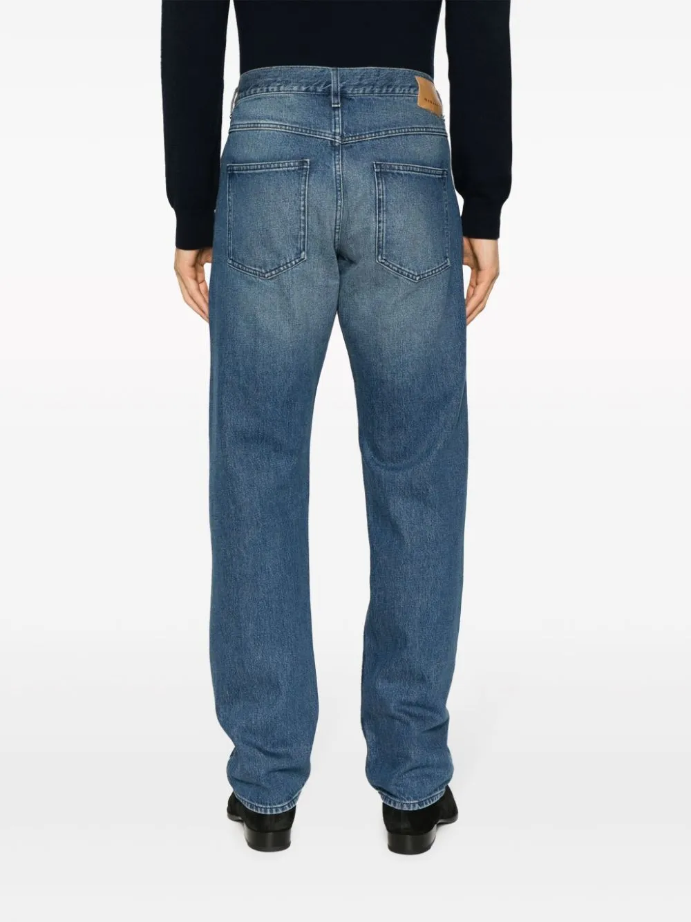 Logo-Patch Straight-Leg Jeans