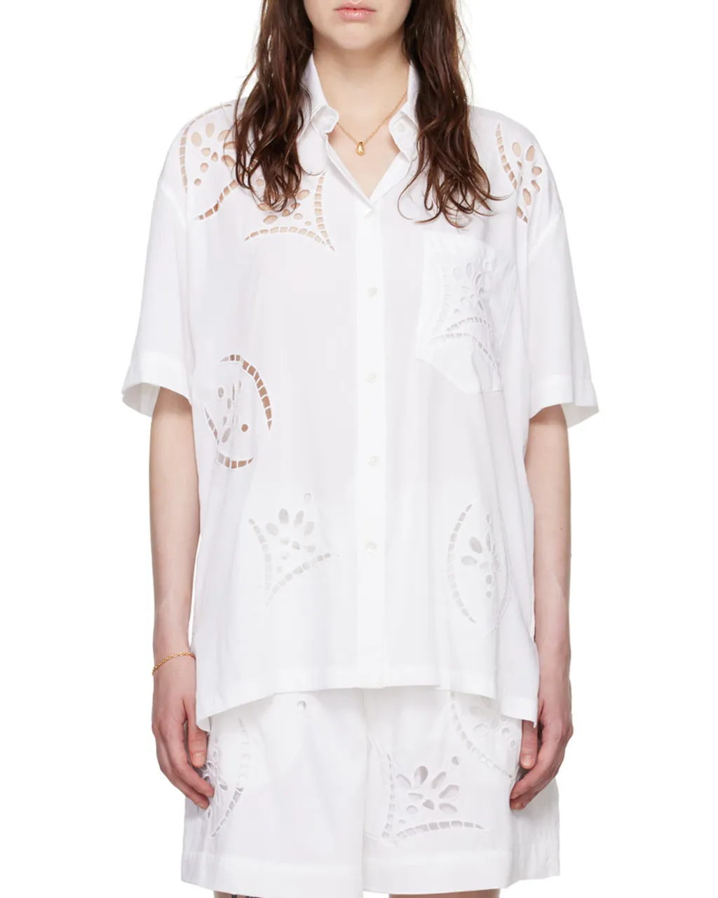 Bilya Broderie-Anglais Short-Sleeved Shirt