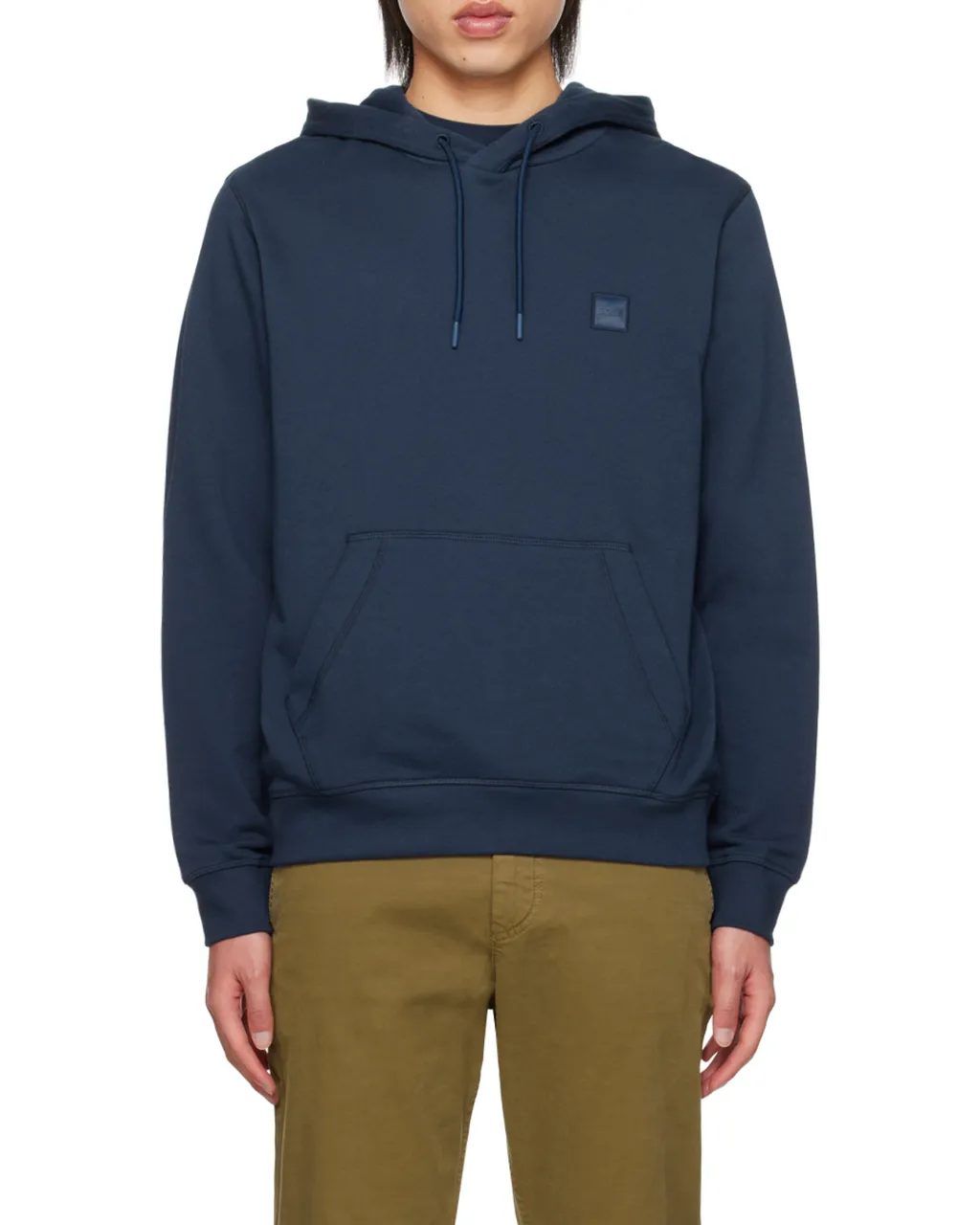 Logo Patch Drawstring Hoodie
