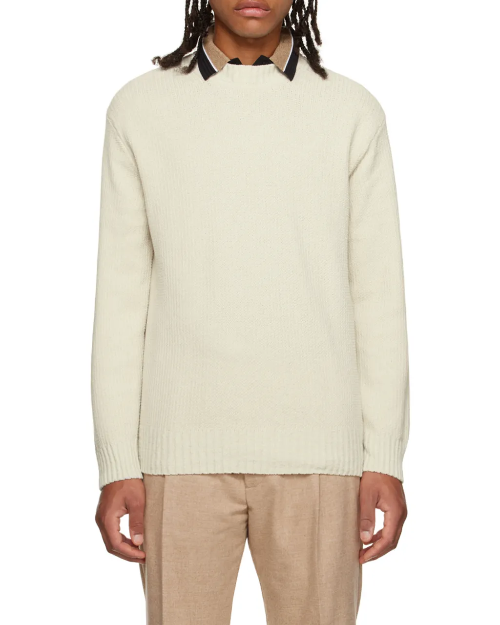 Ribbed-Knit Cotton Jumper