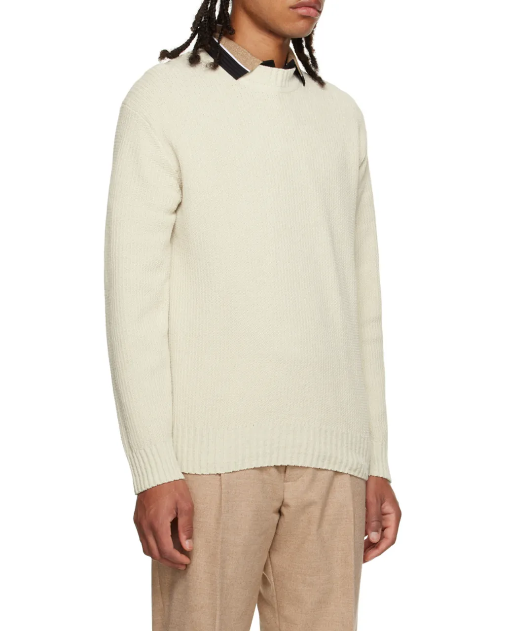 Ribbed-Knit Cotton Jumper