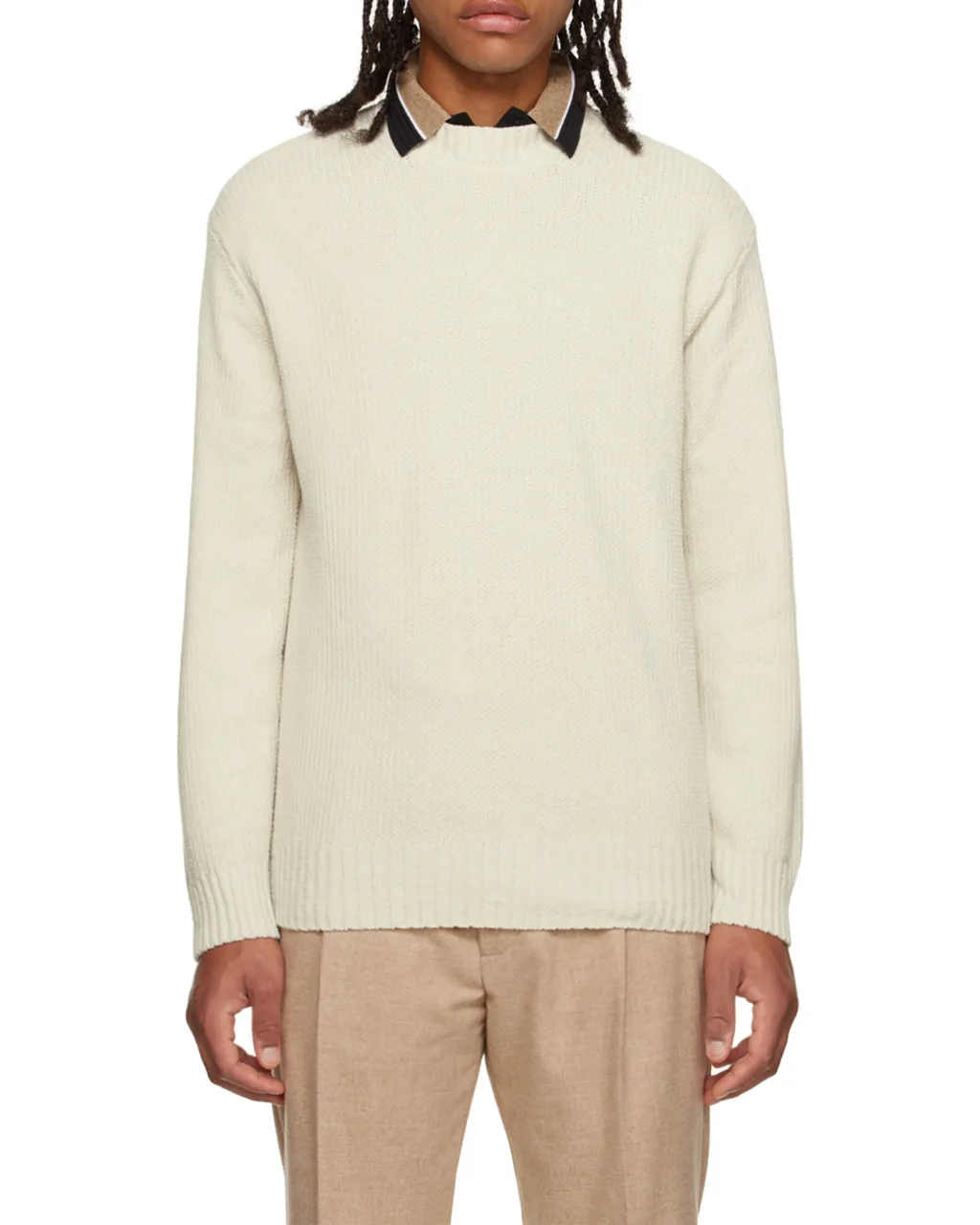 Ribbed-Knit Cotton Jumper