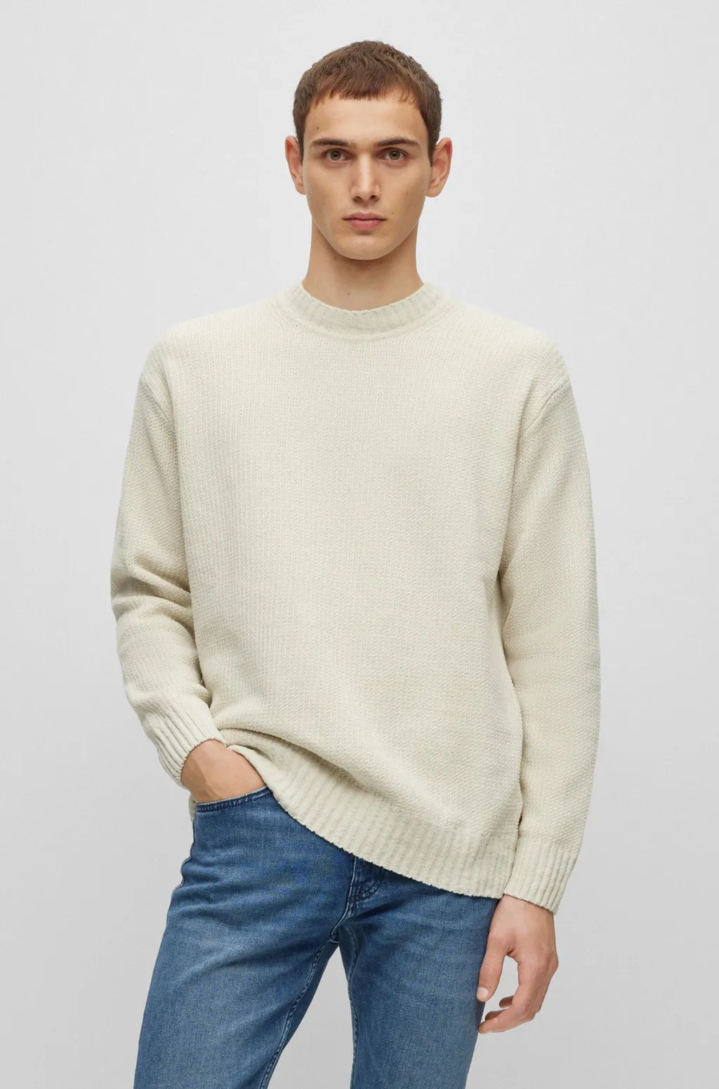 Ribbed-Knit Cotton Jumper