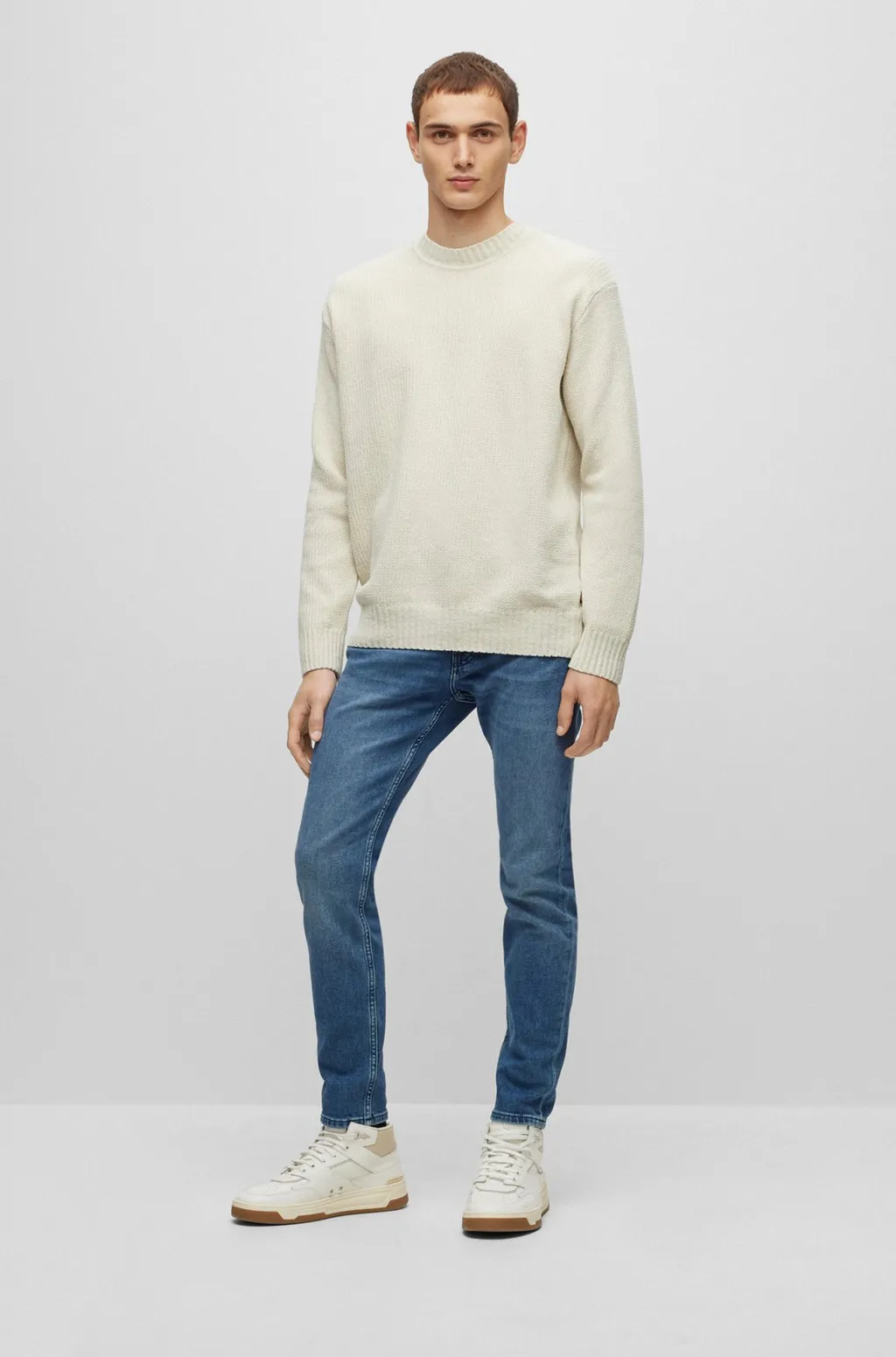 Ribbed-Knit Cotton Jumper