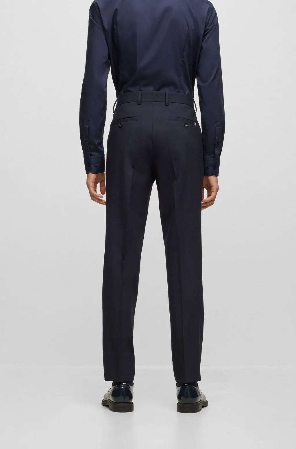 Mid-Rise Tapered Tailored Trousers