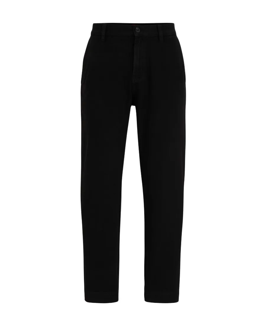 Straight-Leg Cotton Trousers