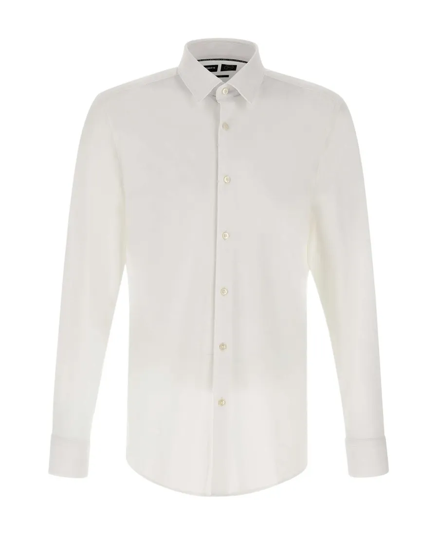 Curved Hem Button-Up Shirt