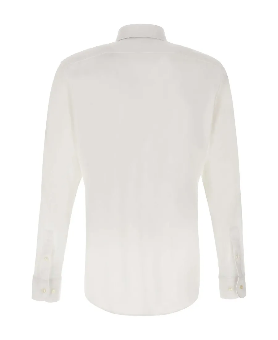 Curved Hem Button-Up Shirt