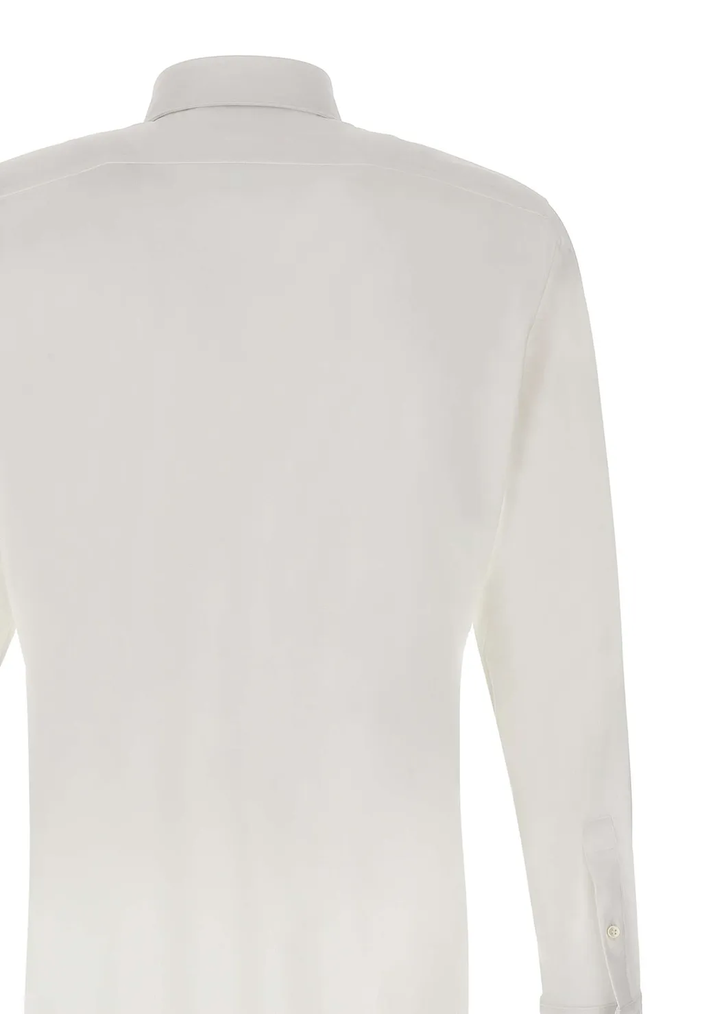 Curved Hem Button-Up Shirt