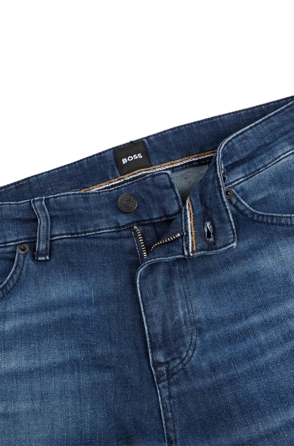 Logo-Patch Straight-Leg Jeans