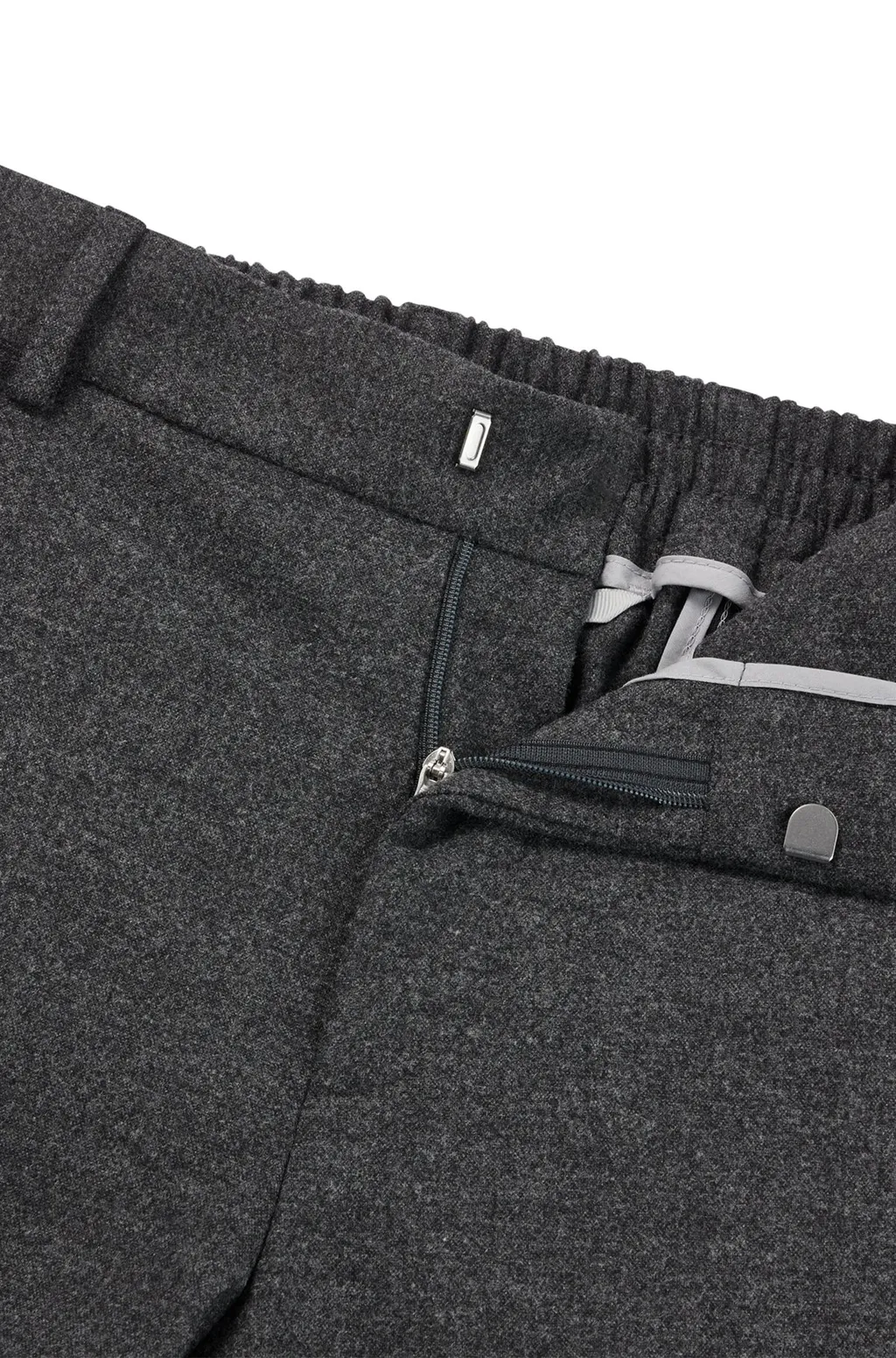 Logo-Tag Contrast-Trim Tapered Trousers