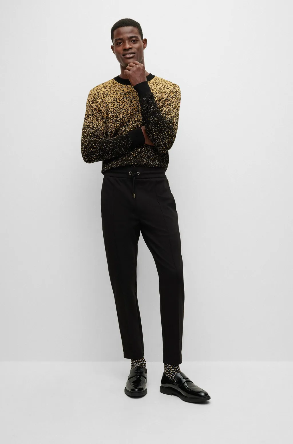 Rolling-Edged Sweatpants