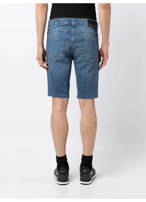 Straight-Leg Denim Shorts