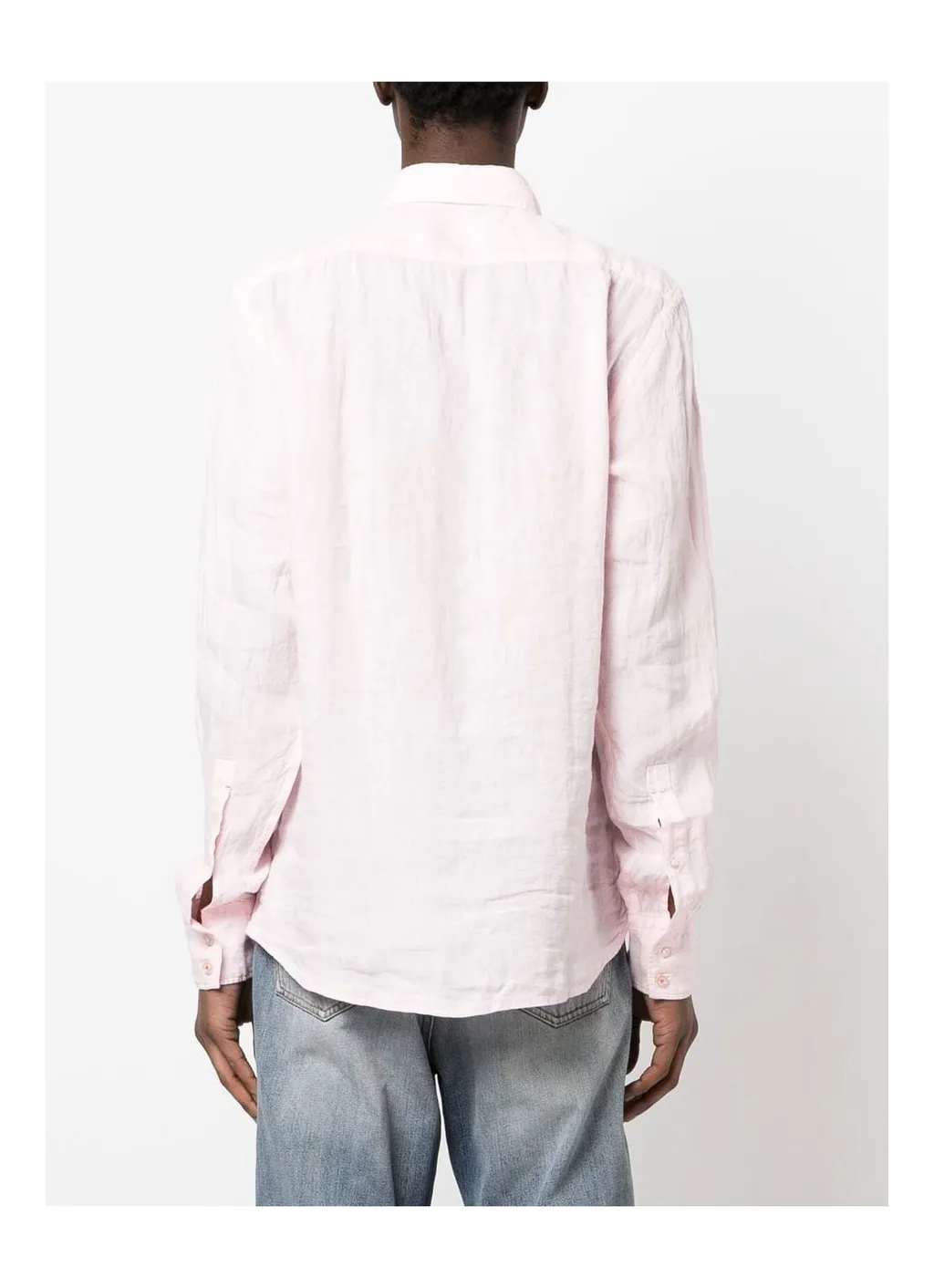 Button-Down Fastening Linen Shirt