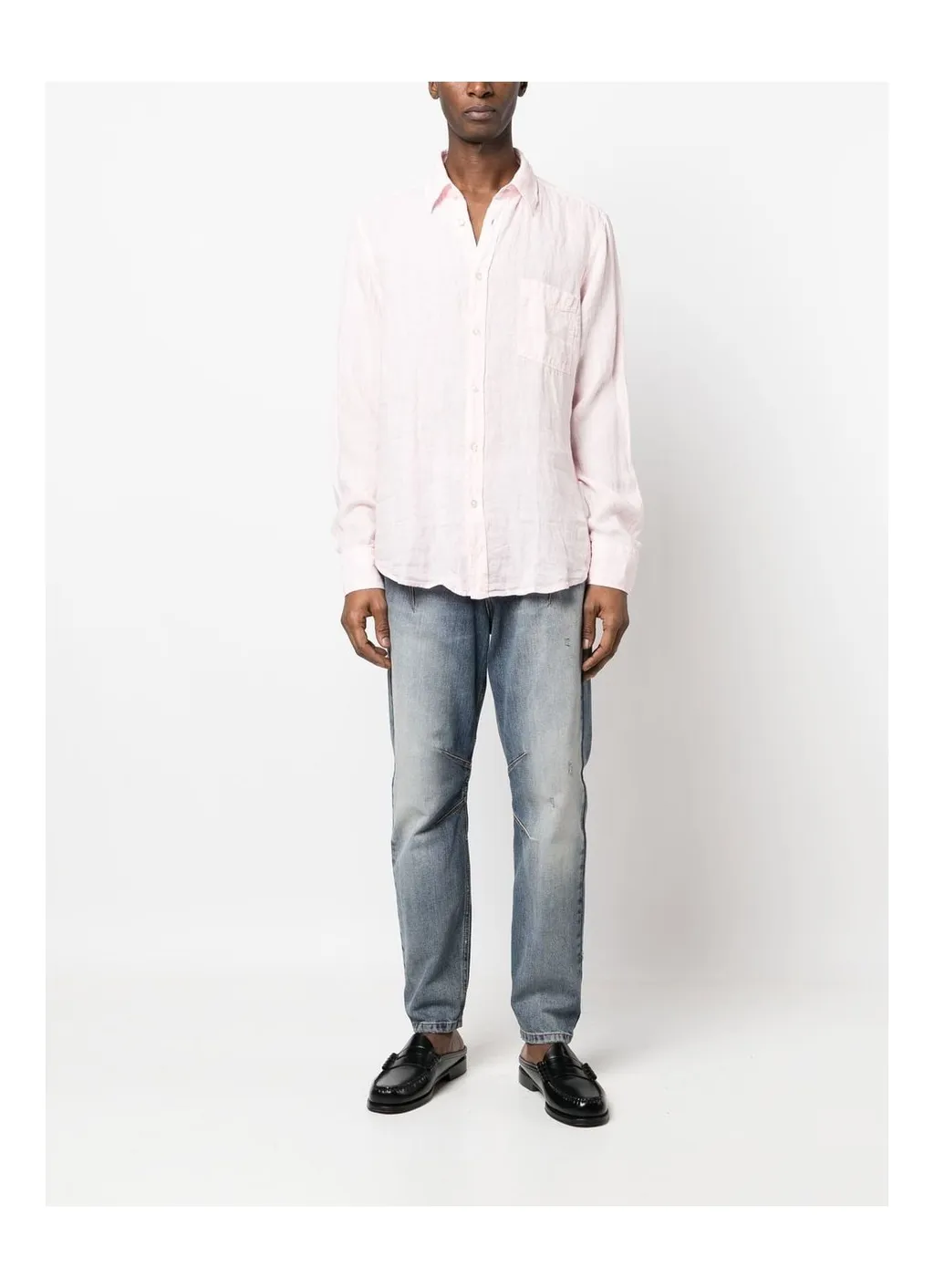 Button-Down Fastening Linen Shirt