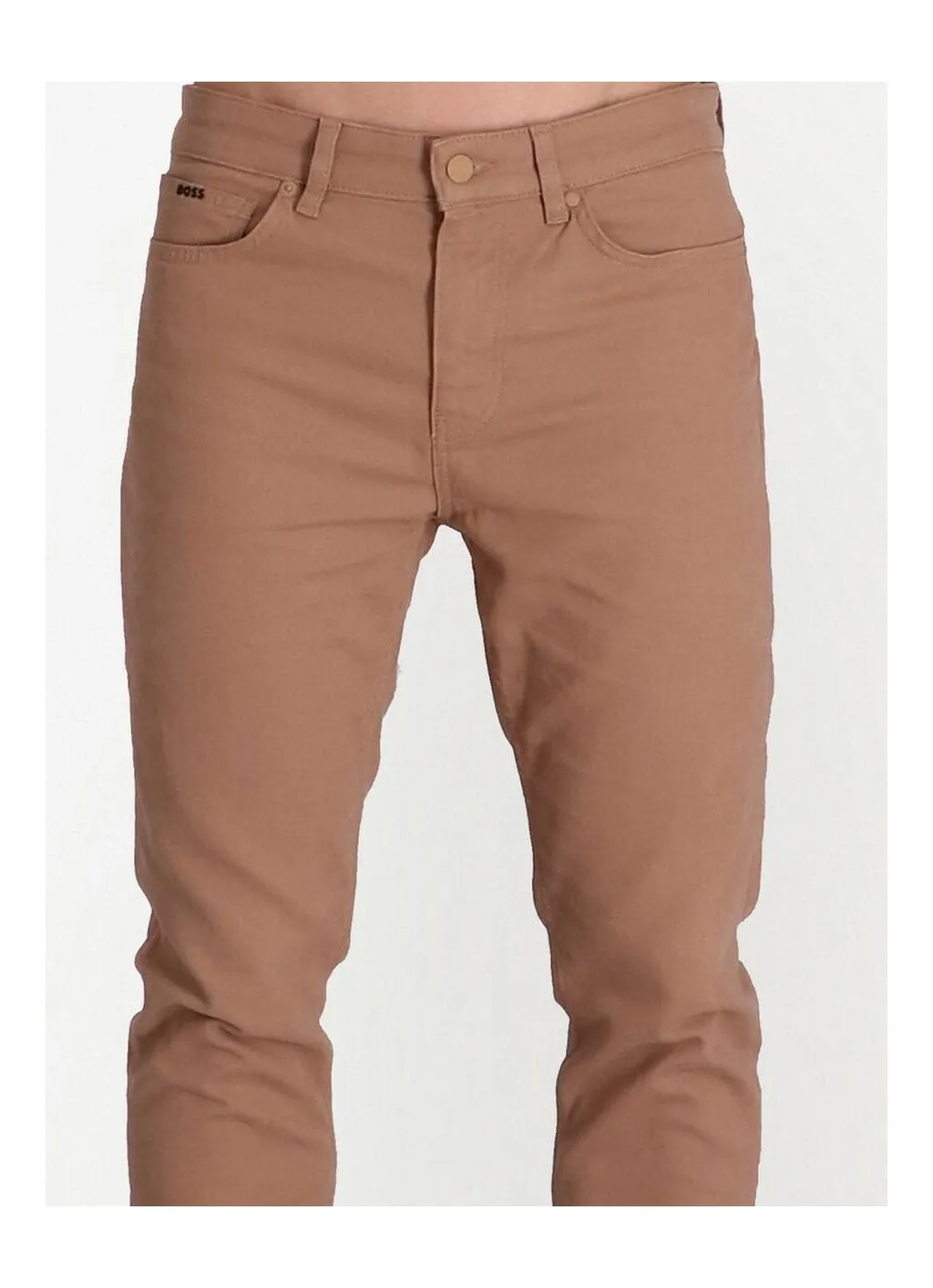 Cotton-Stretch Tapered-Leg Trousers