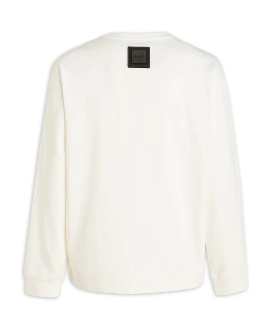 Patch Embellished Crewneck Sweatshirt