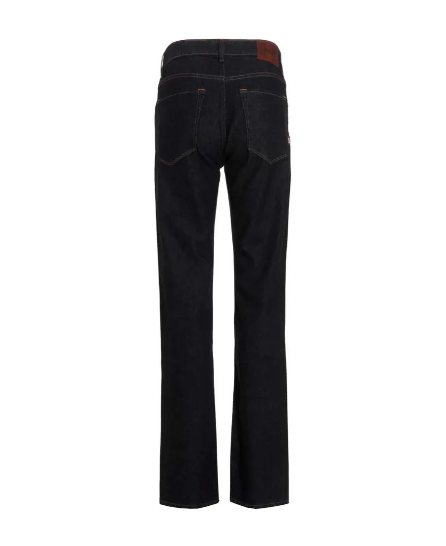 Mid-Rise Straight-Leg Jeans