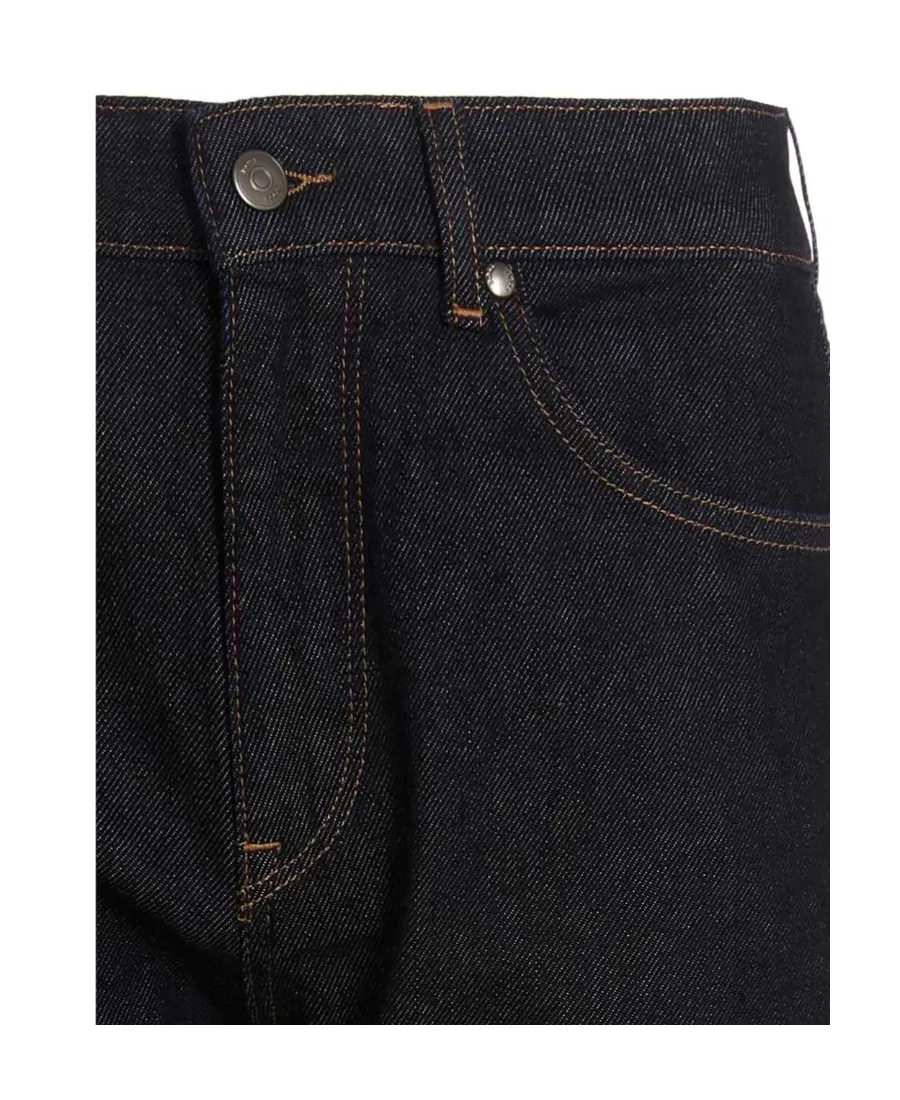 Mid-Rise Straight-Leg Jeans