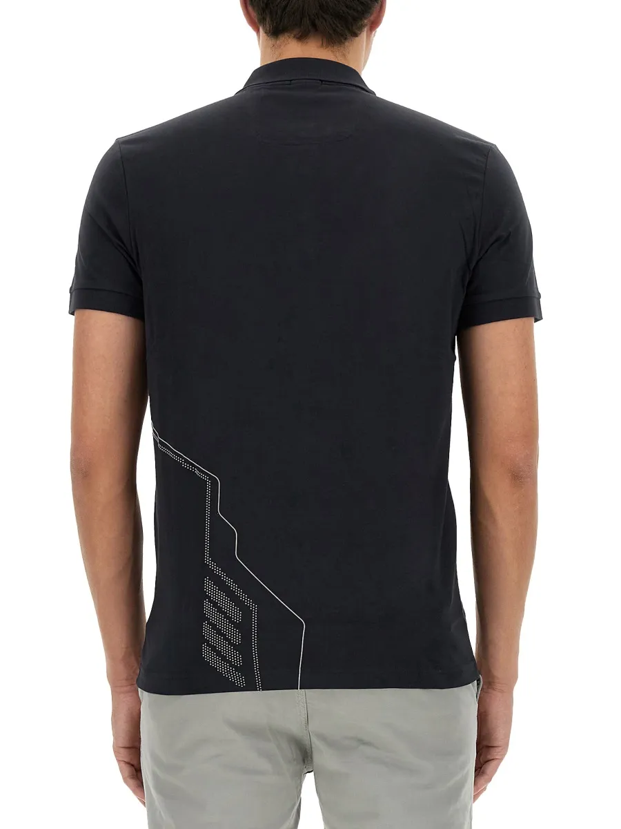 Logo Print Short-Sleeved Polo Shirt