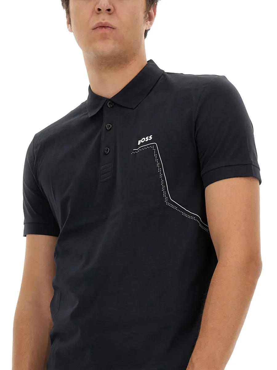 Logo Print Short-Sleeved Polo Shirt