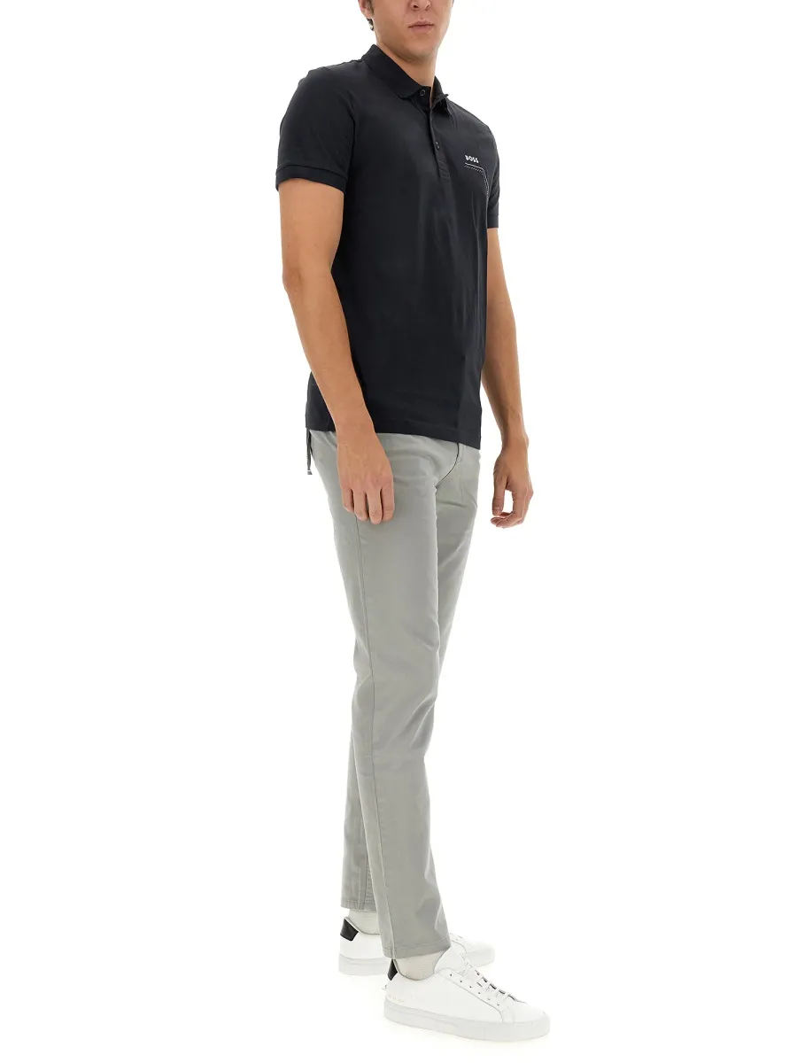 Logo Print Short-Sleeved Polo Shirt
