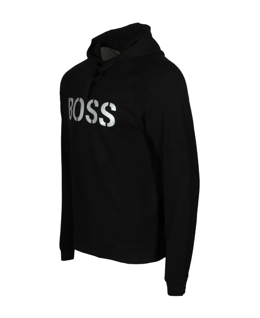Logo Print Drawstring Hoodie