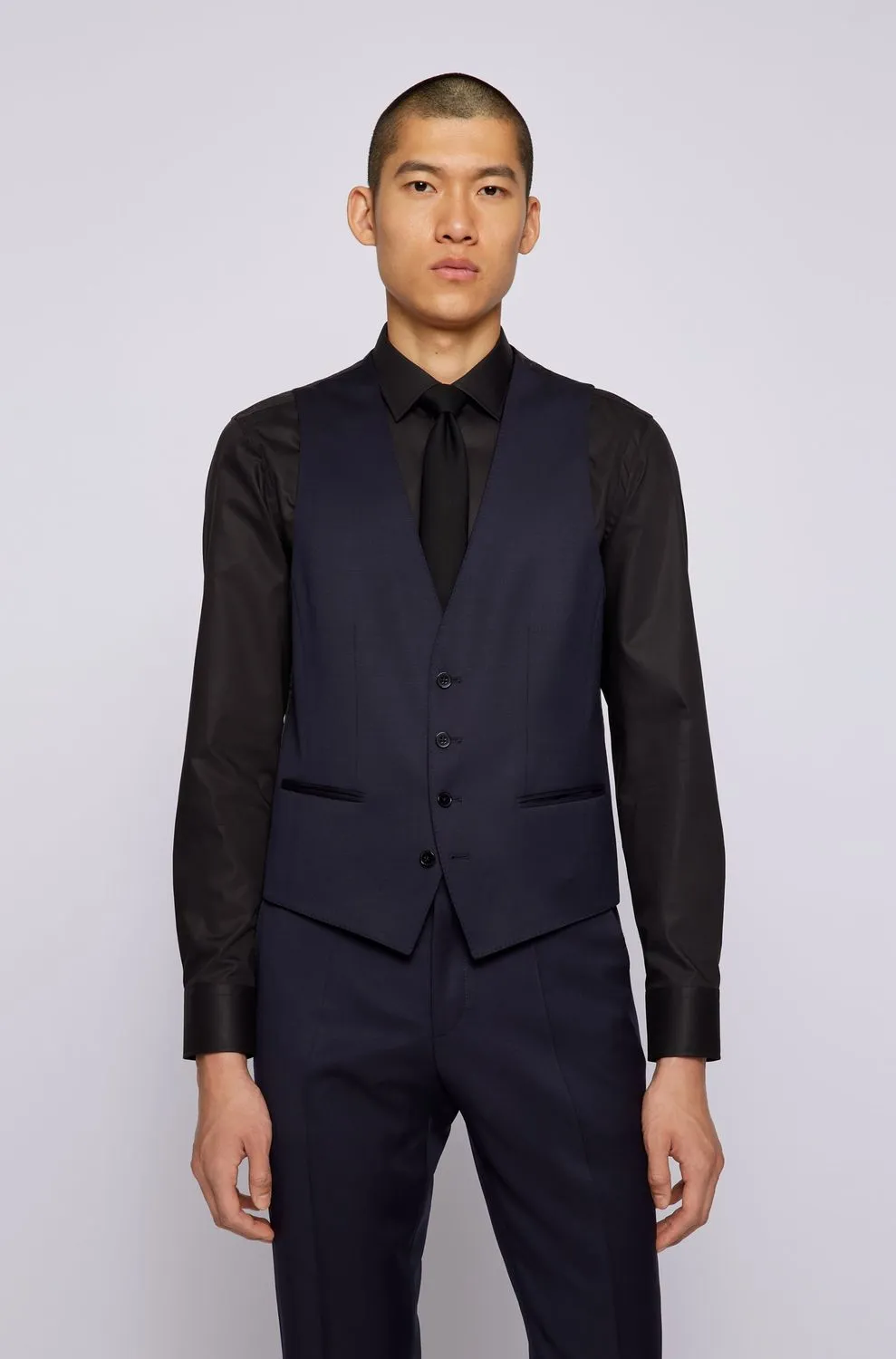 Single-Breasted V-Neck Waistcoat