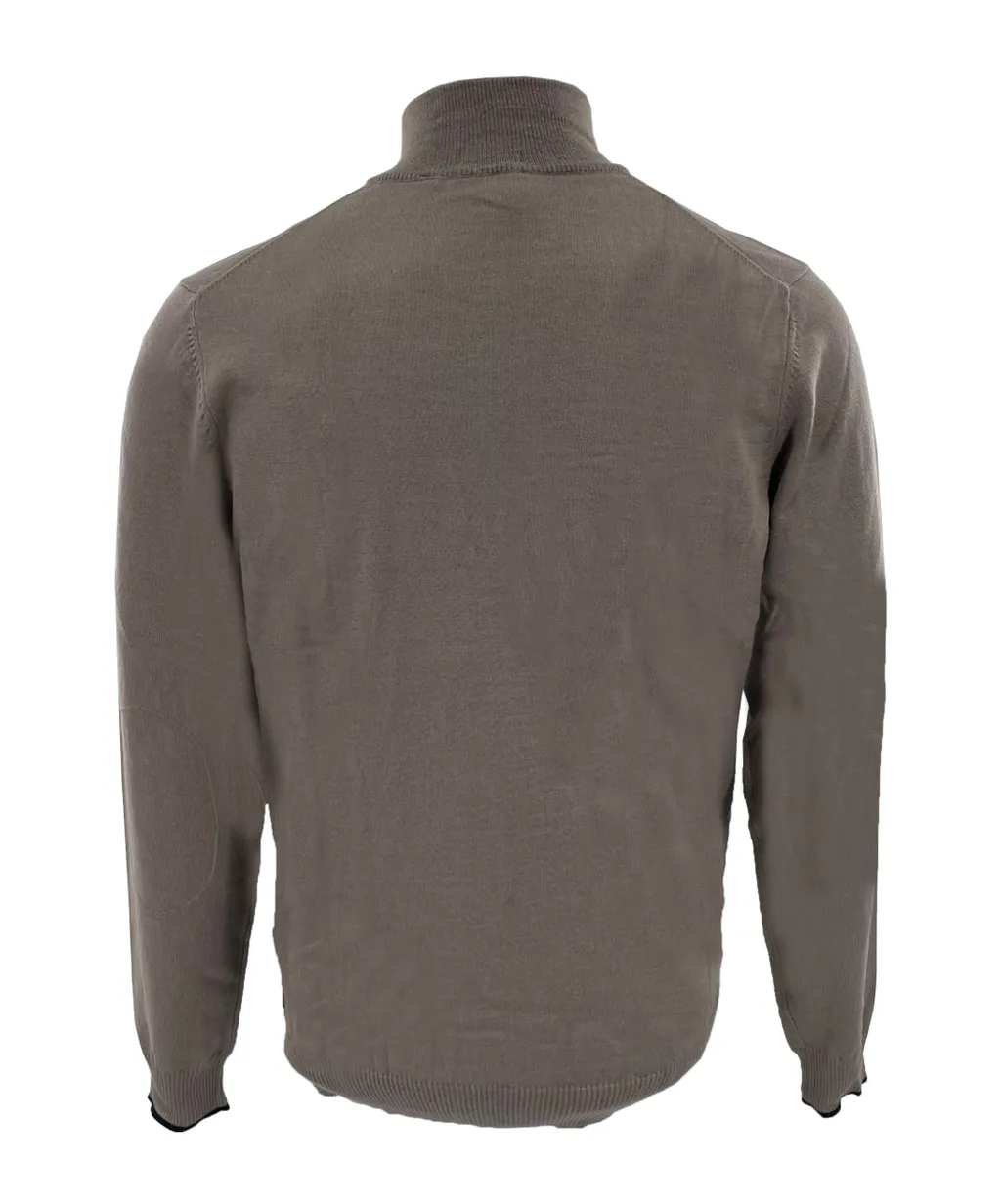 Zippered Long-Sleeved Sweater