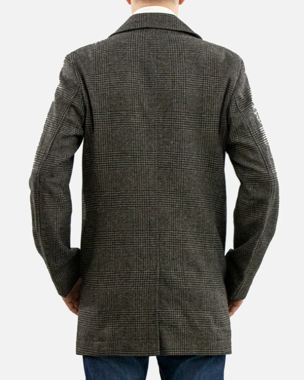 Plaid Long-Sleeved Coat