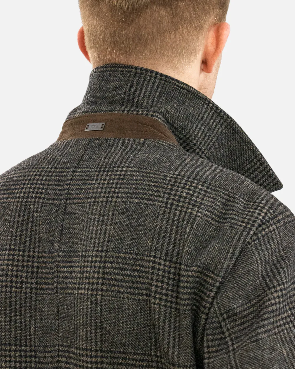 Plaid Long-Sleeved Coat