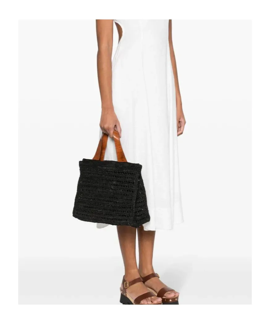 Nosy Straw Tote Bag