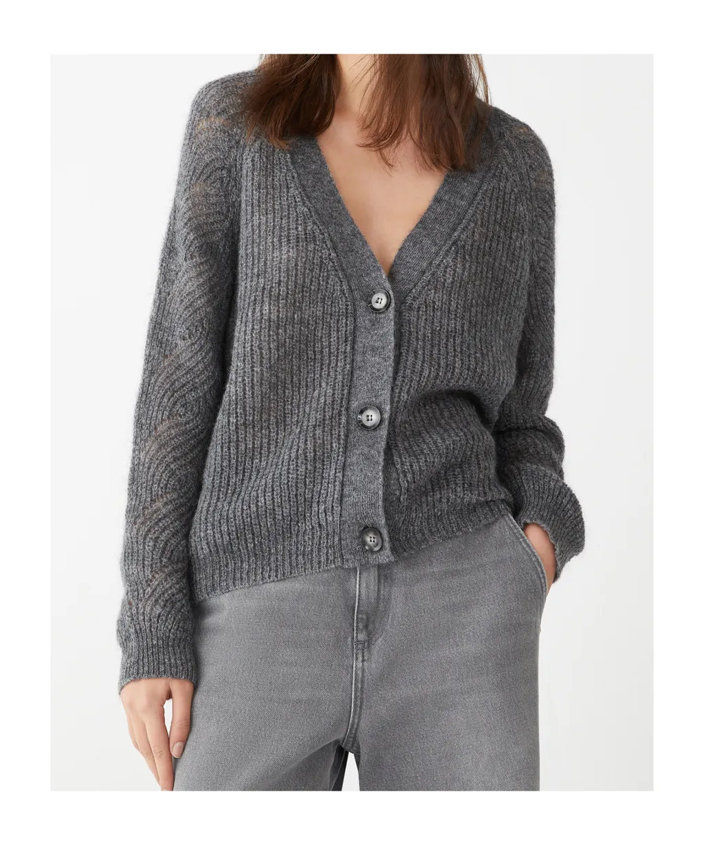 Long-Sleeved Knitted Cardigan