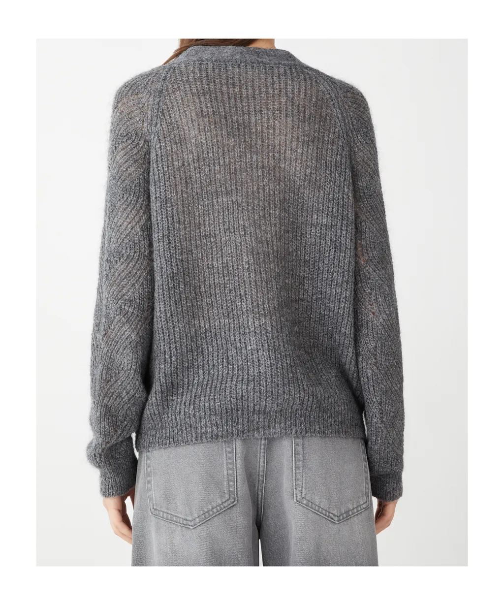 Long-Sleeved Knitted Cardigan