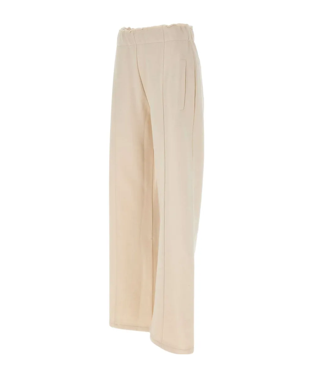Elasticated Waistband Wide-Leg Trousers