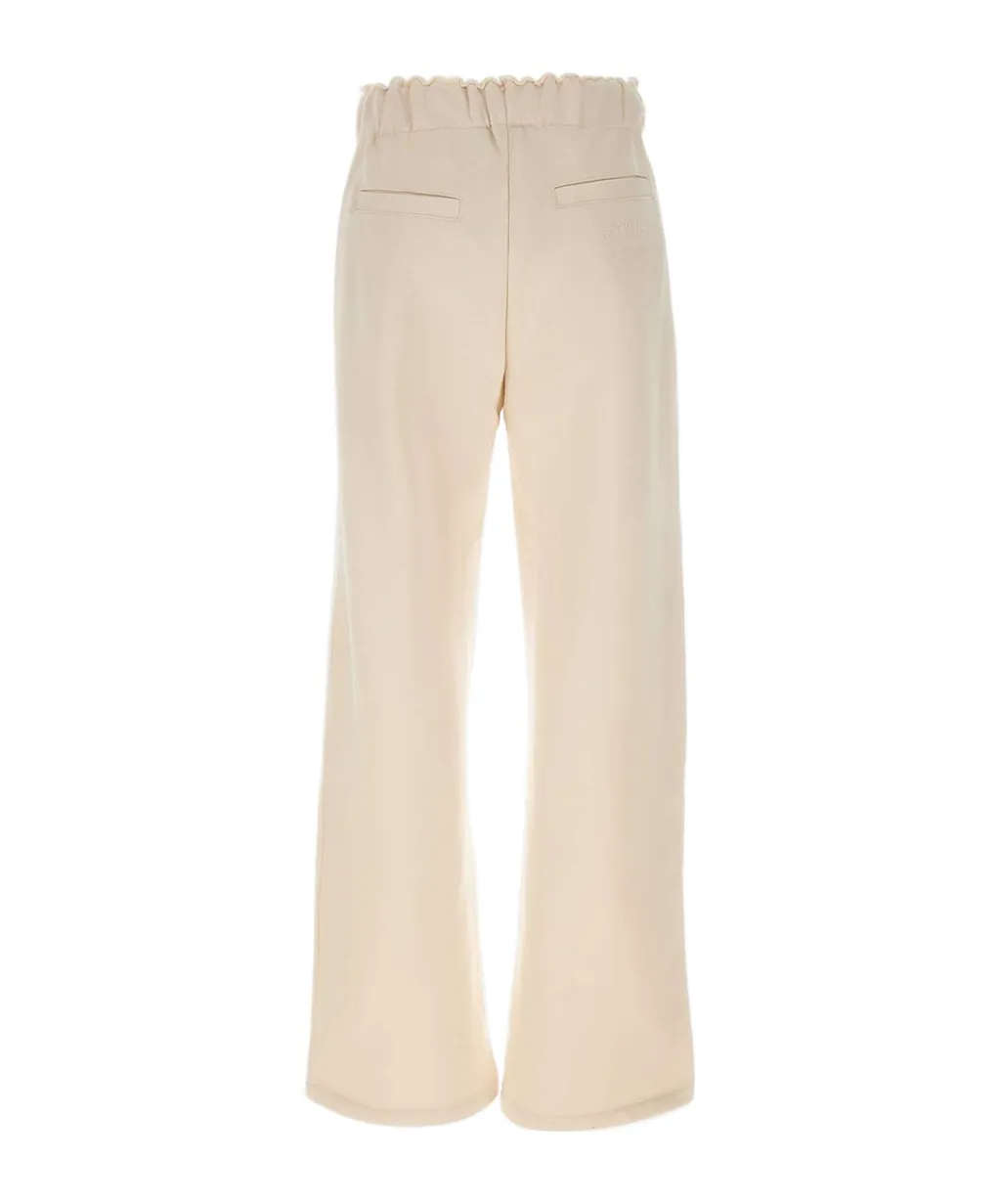 Elasticated Waistband Wide-Leg Trousers