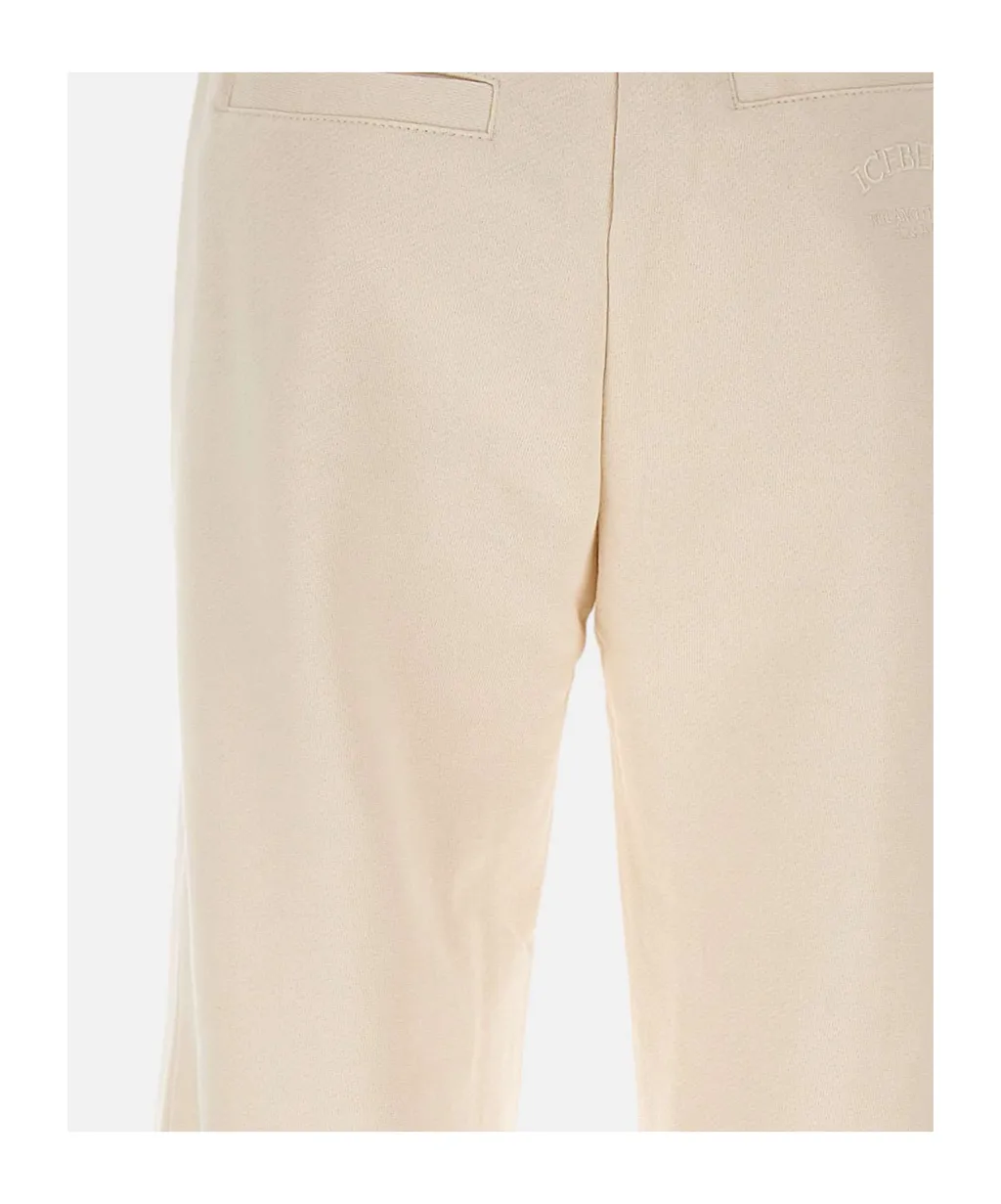 Elasticated Waistband Wide-Leg Trousers